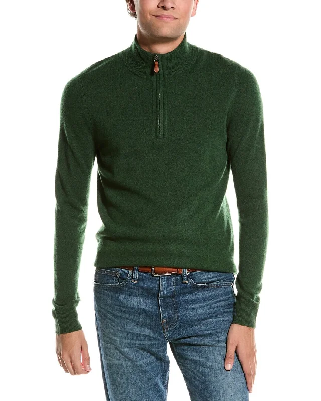 Men’s comfy henley sweater-Kier+J Quarter Zip Wool & Cashmere-Blend Sweater