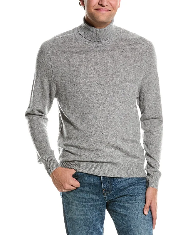 Men’s casual roll-neck pullover-Kier+J Turtleneck Wool & Cashmere-Blend Sweater