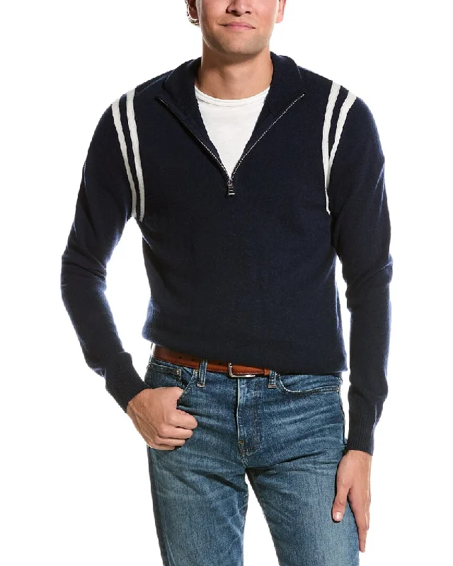 Men’s comfy mock-neck sweater-Kier + J Wool & Cashmere-Blend 1/4-Zip Sweater