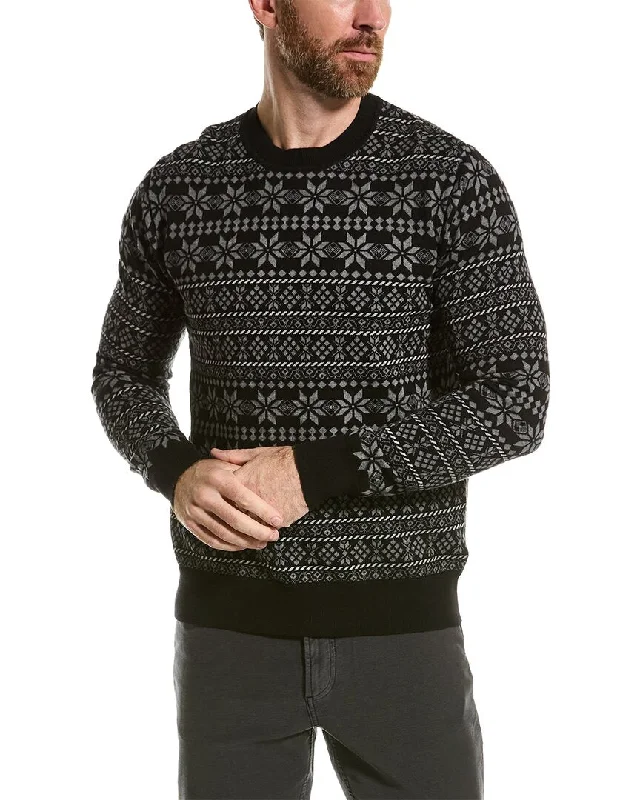 Men’s bright merino sweater-Loft 604 Fairisle Crewneck Sweater