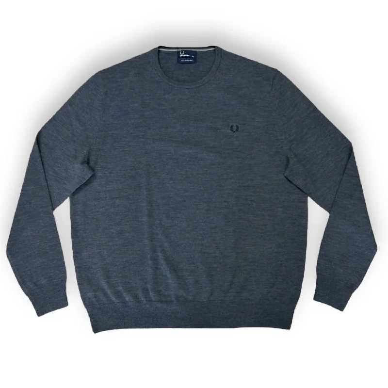 Men’s bright shawl-collar sweater-Men's Crew Neck Sweater In Grey