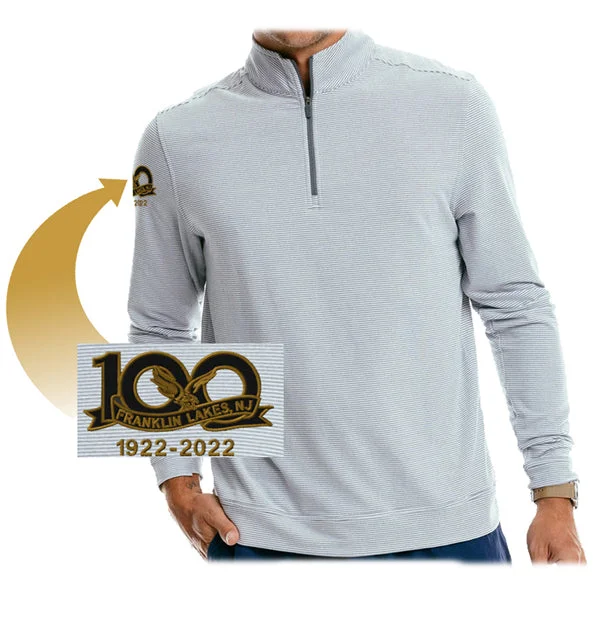 Men’s lightweight faded top-Men's FL Centennial Micro Striped Performance 1/4 Zip