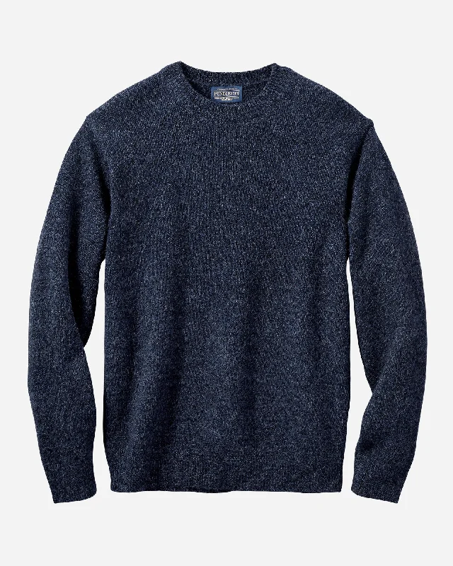 Men’s slim-fit solid top-Men's Shetland Washable Crewneck