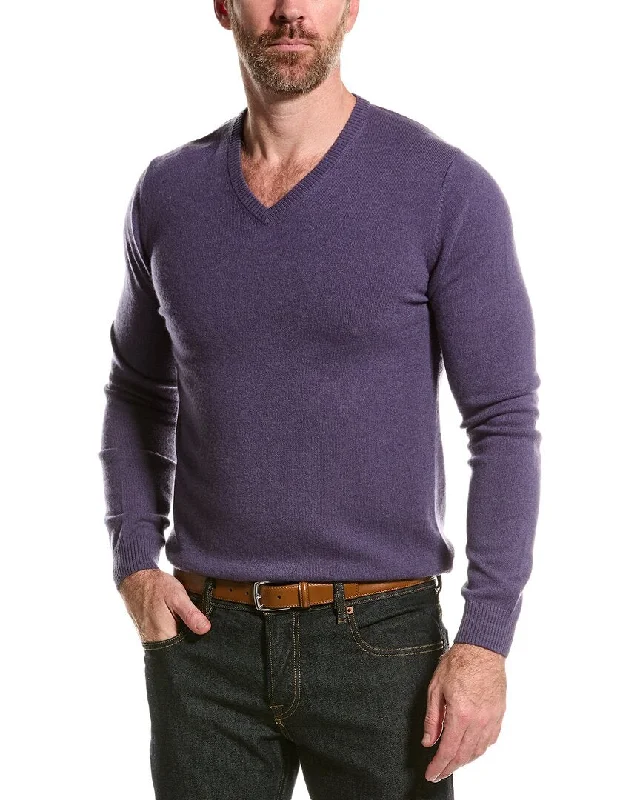 Men’s bold henley pullover-Mette Cashmere V-Neck Sweater