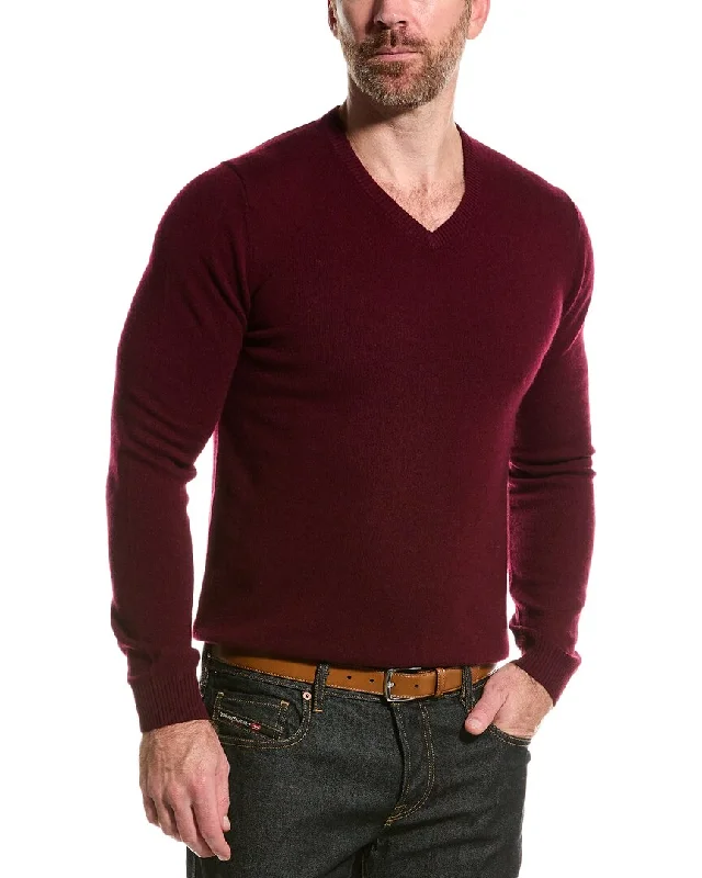 Men’s slim-fit alpaca sweater-Mette Cashmere V-Neck Sweater