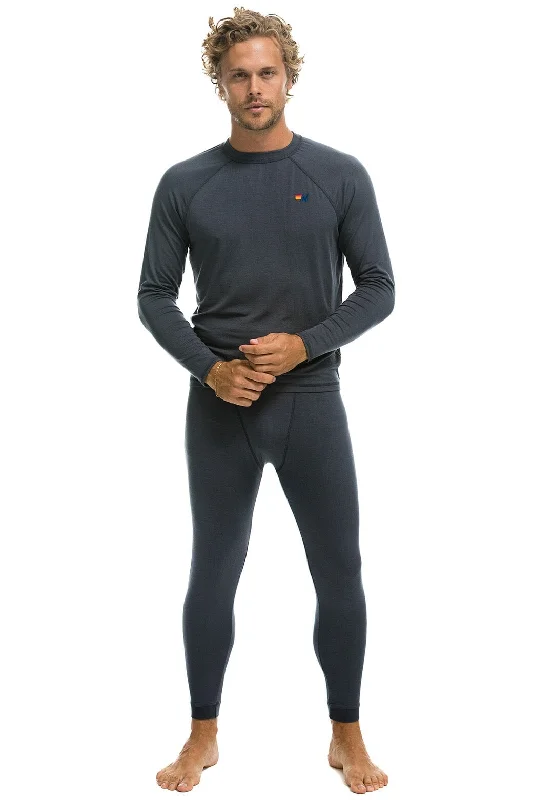 Men’s casual performance shirt-MICRO MODAL BASE LAYER BOTTOM - TITANIUM