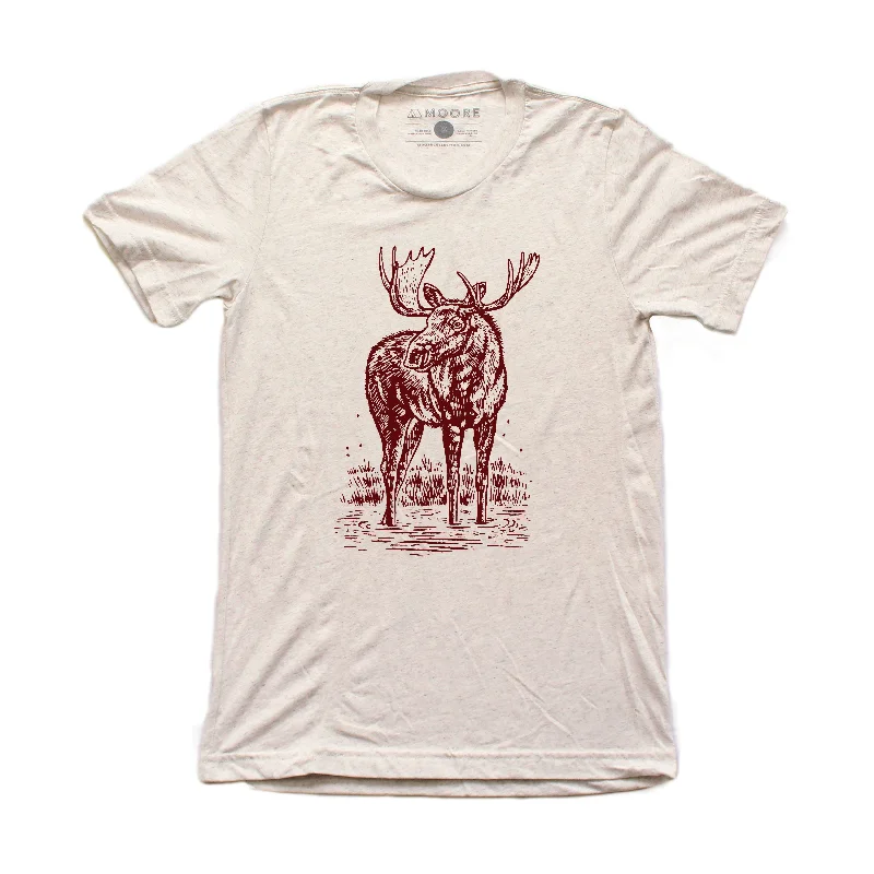 Men’s bright performance top-Moose Tee-Oatmeal