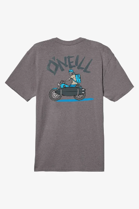 Men’s soft abstract tee-O'Neill Bones Jones Tee-Heather Grey