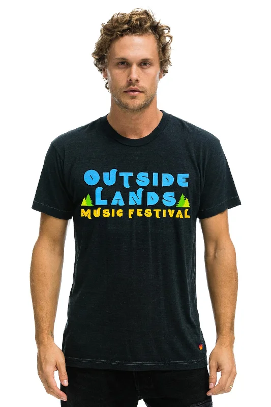 Men’s comfy floral tee-OUTSIDE LANDS 2024 UNISEX CREW TEE - CHARCOAL