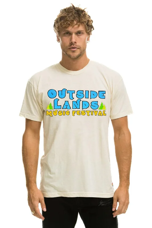 Men’s relaxed abstract shirt-OUTSIDE LANDS 2024 UNISEX CREW TEE - VINTAGE WHITE