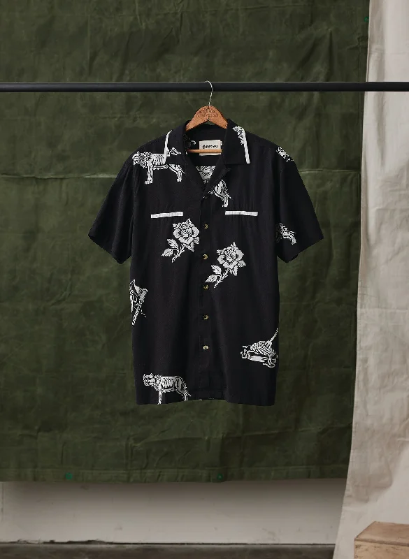 Men’s soft geometric tee-Pasta La Vista Button-Up