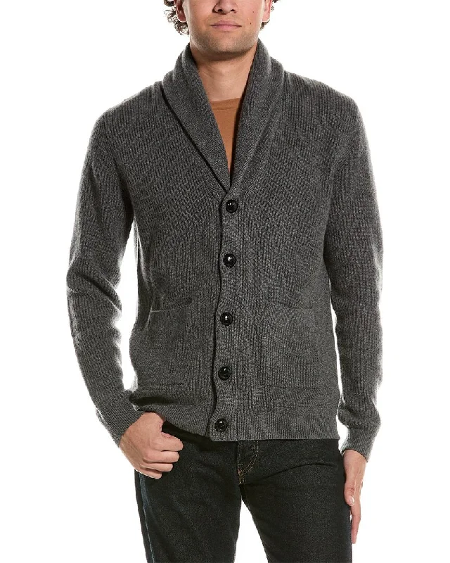 Men’s casual fair isle pullover-Reiss King Atelier Cashmere Button-Through Cardigan