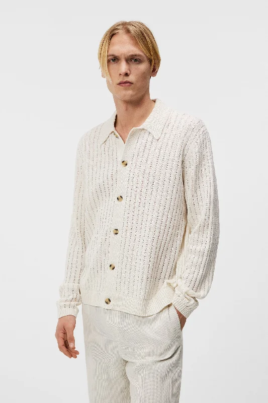 Men’s slim-fit fisherman sweater-Edmondo Collar Cardigan