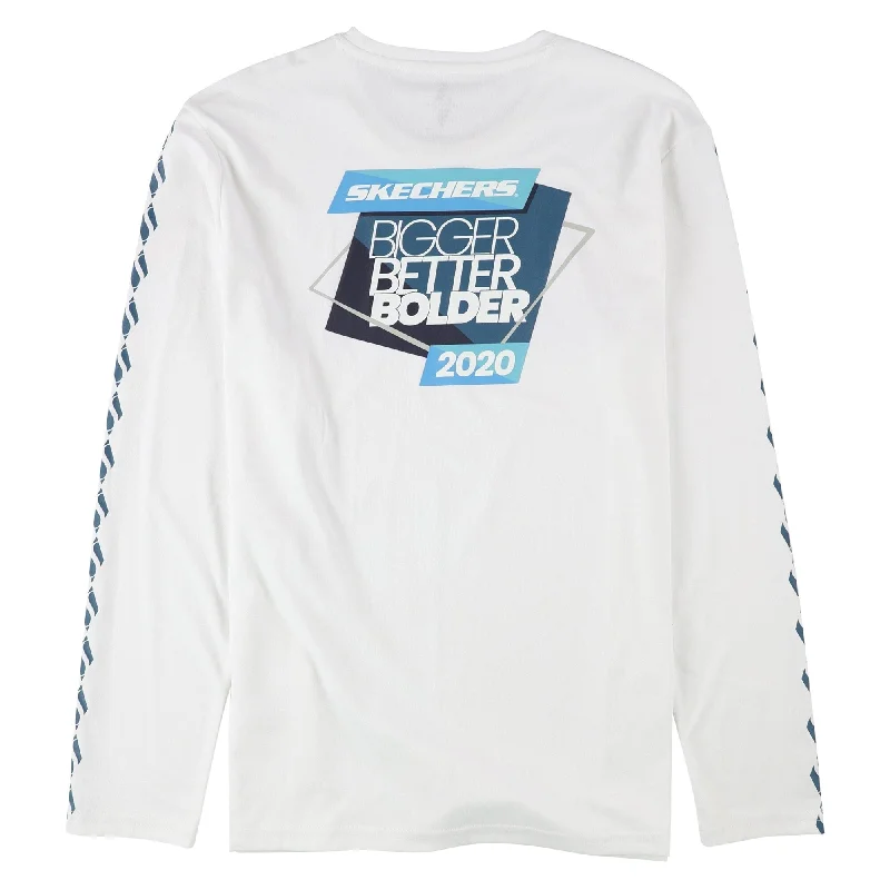 Men’s soft tropical shirt-Skechers Mens I Am A Champion Graphic T-Shirt, White, Large