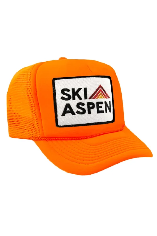 Men’s slim-fit solid shirt-SKI ASPEN TRUCKER HAT