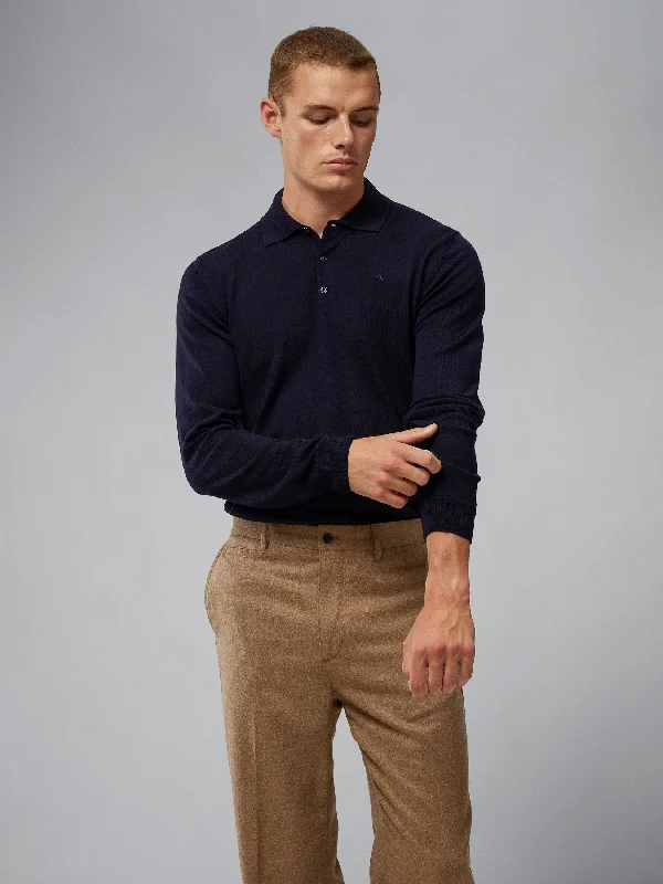 Men’s comfy shawl sweater-Noel Light Merino Polo