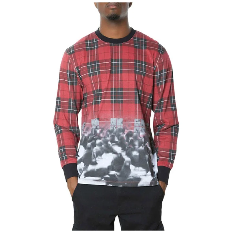 Men’s trendy faded tee-Staple Mens The Marlow Printed Ls Graphic T-Shirt