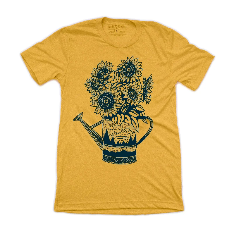 Men’s breathable slim top-Sunflower Tee - Mustard