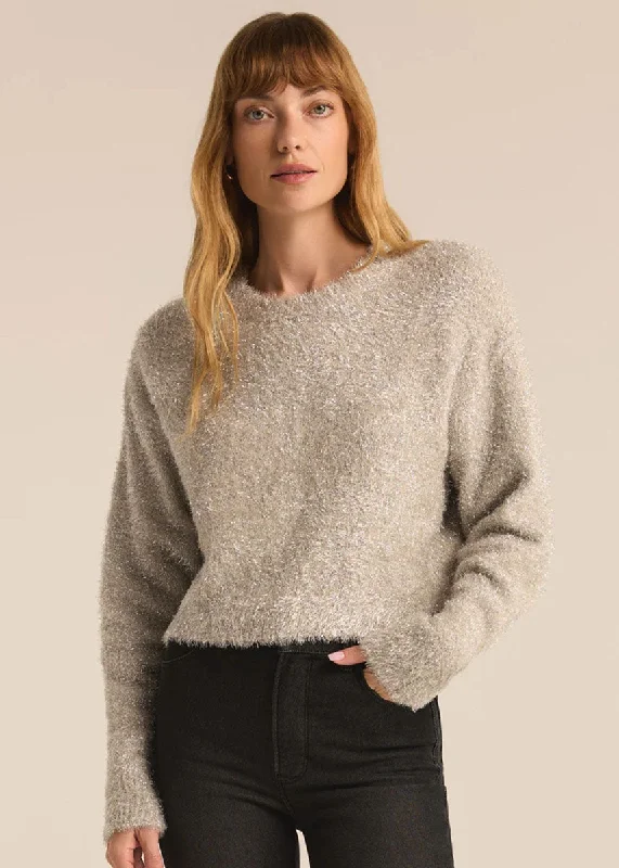 Men’s trendy mohair sweater-Tinseltown Sweater - Champagne