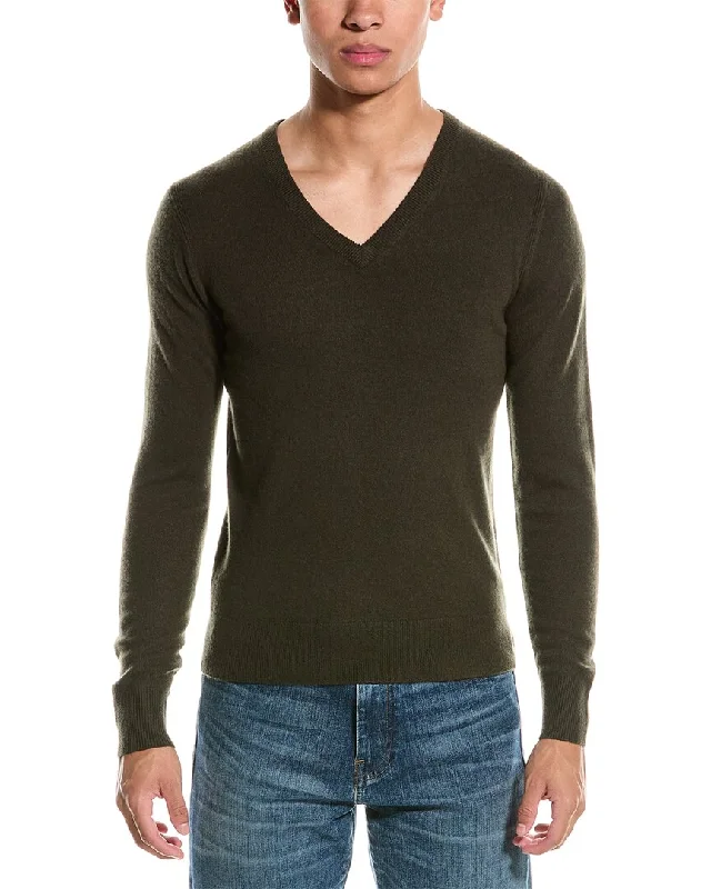 Men’s breathable chunky sweater-Todd Snyder Cashmere V-Neck Sweater