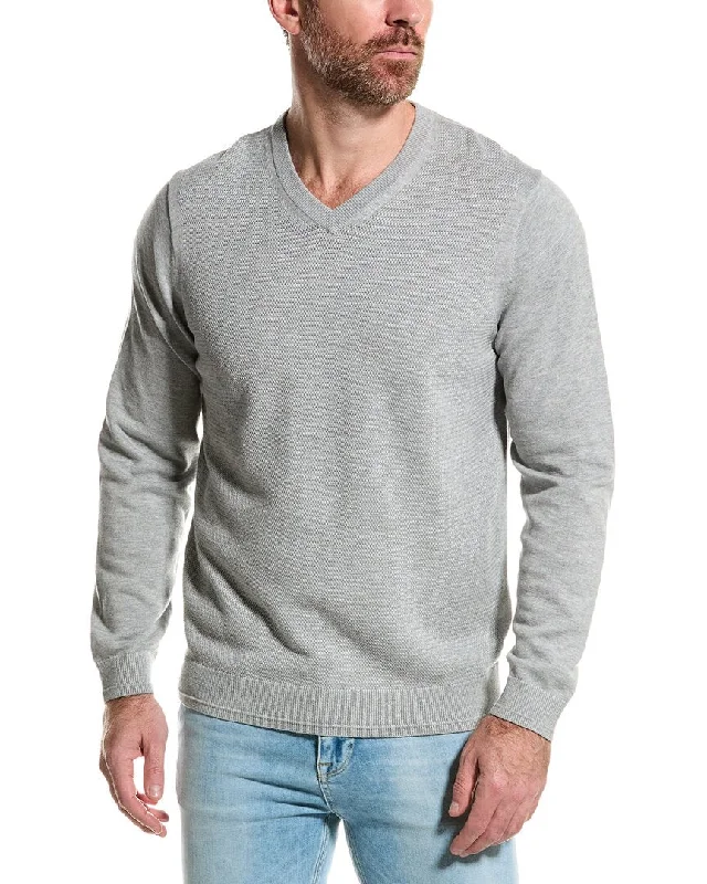 Men’s slim-fit chenille sweater-Tommy Bahama Coolside Novelty V-Neck Sweater