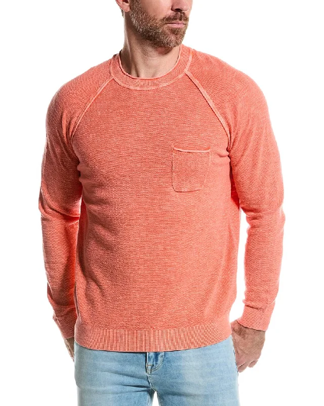 Men’s stylish merino sweater-Tommy Bahama Saltwater Crewneck Pullover