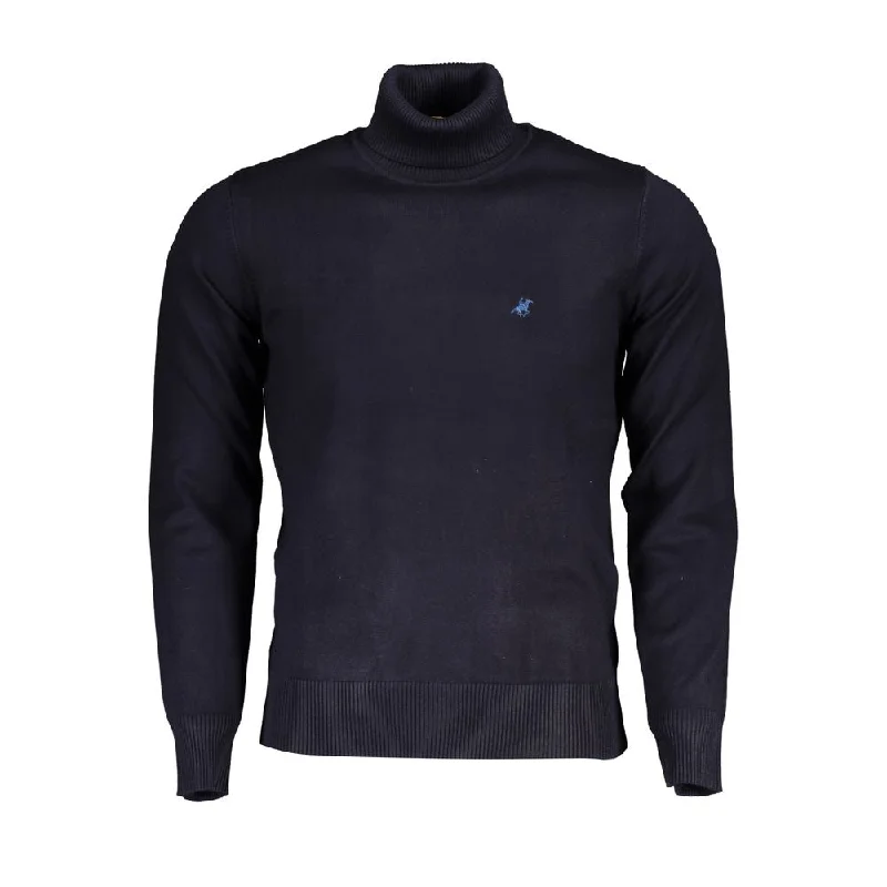 Men’s durable fisherman sweater-U.S. Grand Polo Elegant Turtleneck Sweater with Embroide Men's Logo