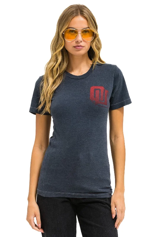 Men’s casual performance tee-UNIVERSITY OF OKLAHOMA BOLT CREW TEE SHIRT - CHARCOAL