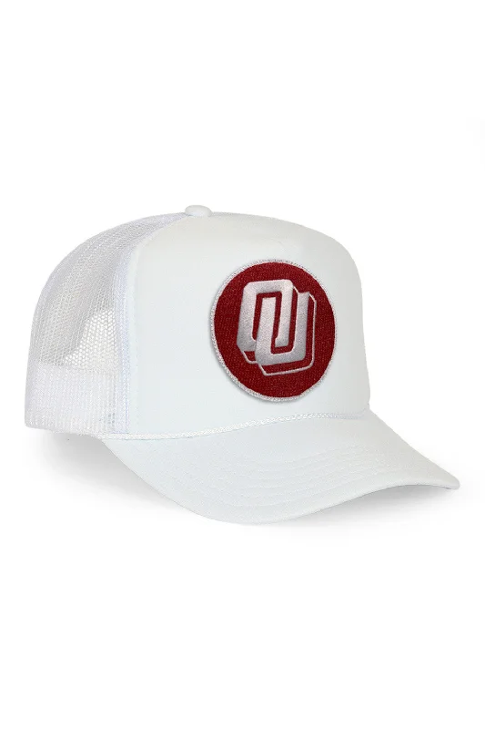 Men’s slim striped short-sleeve tee-UNIVERSITY OF OKLAHOMA VINTAGE LOW RISE TRUCKER - WHITE