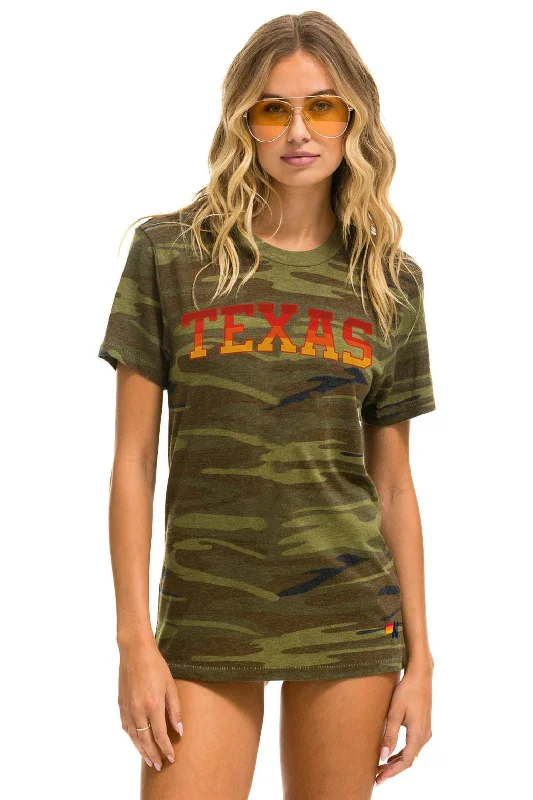 Men’s bright floral top-UNIVERSITY OF TEXAS CREW TEE SHIRT - CAMO