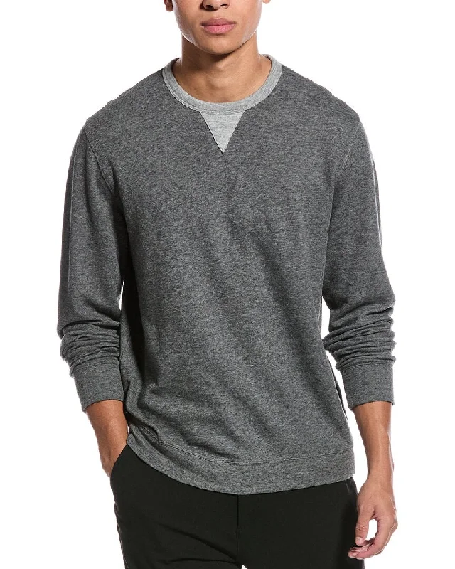 Men’s relaxed roll-neck pullover-Vince Double Knit Sweater