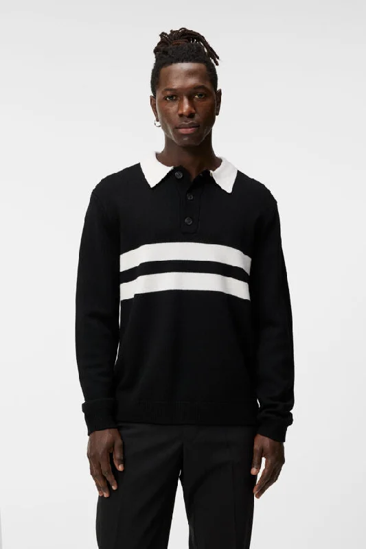 Men’s lightweight mock-neck sweater-Patrik Rugby Knit