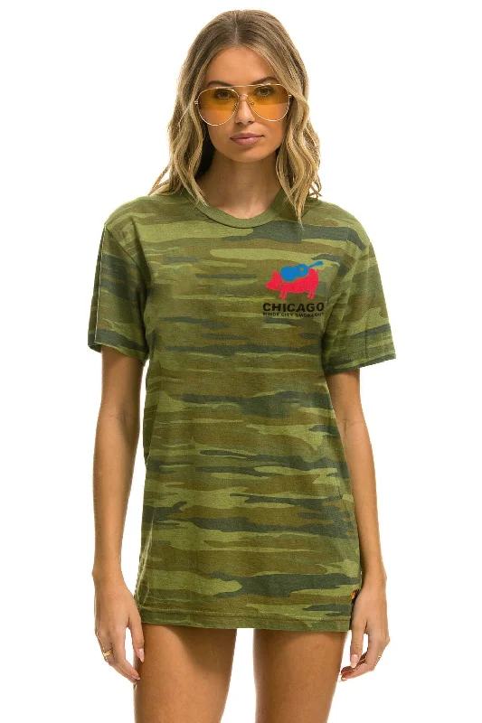 Men’s trendy floral short-sleeve top-WINDY CITY SMOKEOUT 2024 CREW TEE SHIRT - CAMO