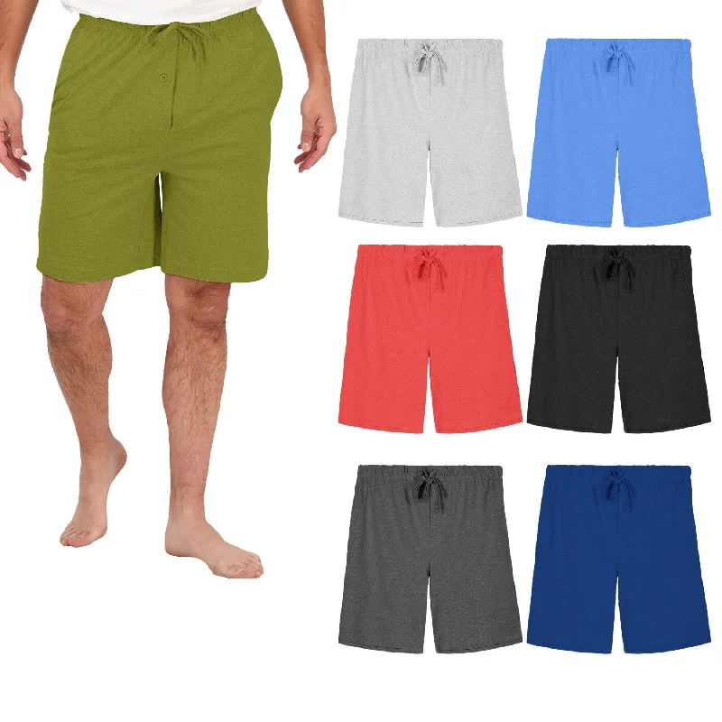 Men’s bold ripstop pants-4Pack Mens JerseyKnit Tech Shorts Soft Casual Athletic Relaxed Fit Pants