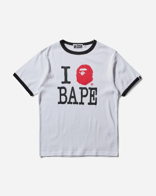 Men’s lightweight performance top-Men's I Love Bape T-Shirt White