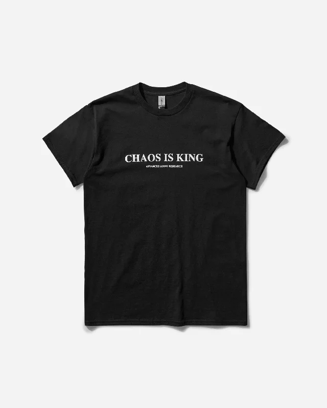 Men’s trendy slim shirt-Chaos is King T-Shirt Black