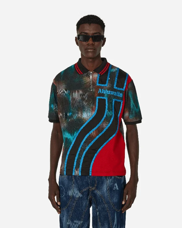 Men’s bold tie-dye shirt-Sahara Short Sleeve Polo Multicolor