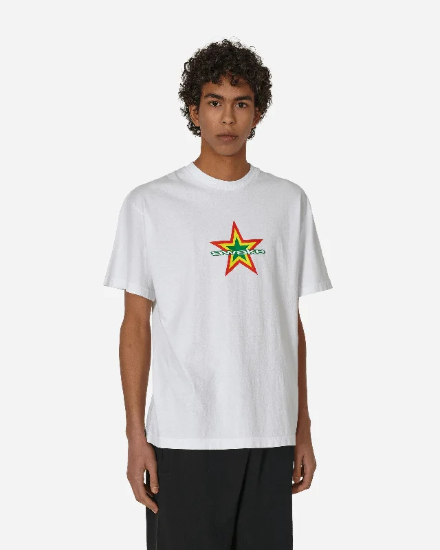 Men’s slim-fit tropical shirt-Star Logo T-Shirt Whtie