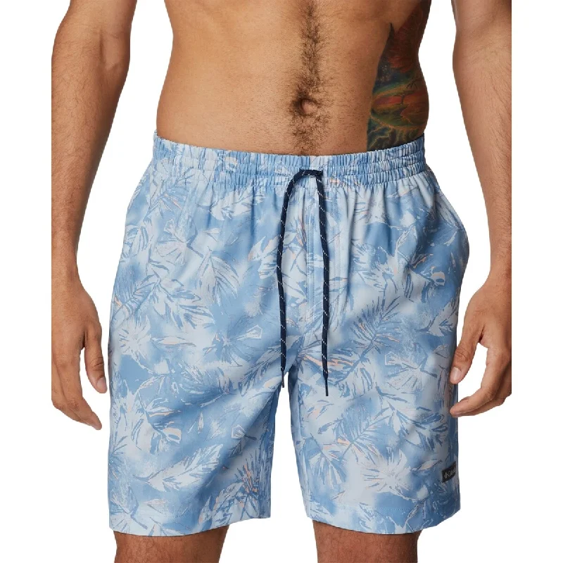 Men’s slim-fit chino pants-Columbia Men's Summertide Stretch Printed Shorts Blue Size Xx-Large