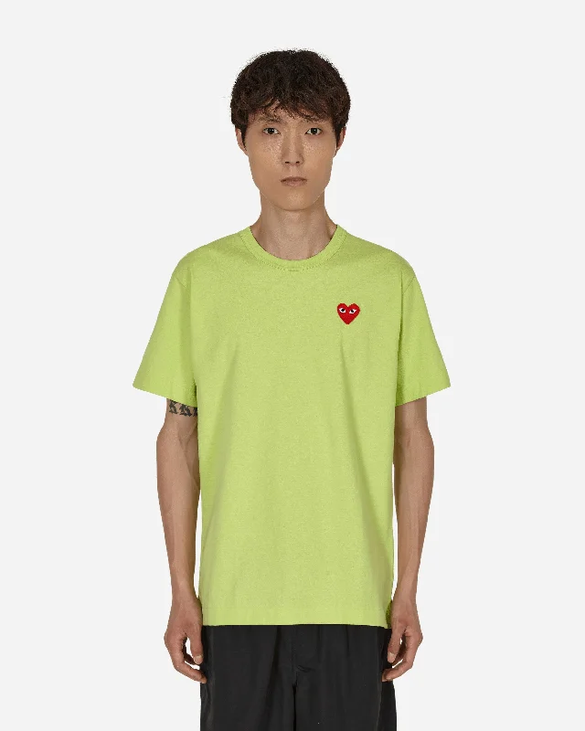 Men’s lightweight faded top-Heart T-Shirt Green