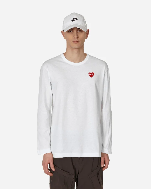 Men’s lightweight jersey top-Heart Longsleeve T-Shirt White