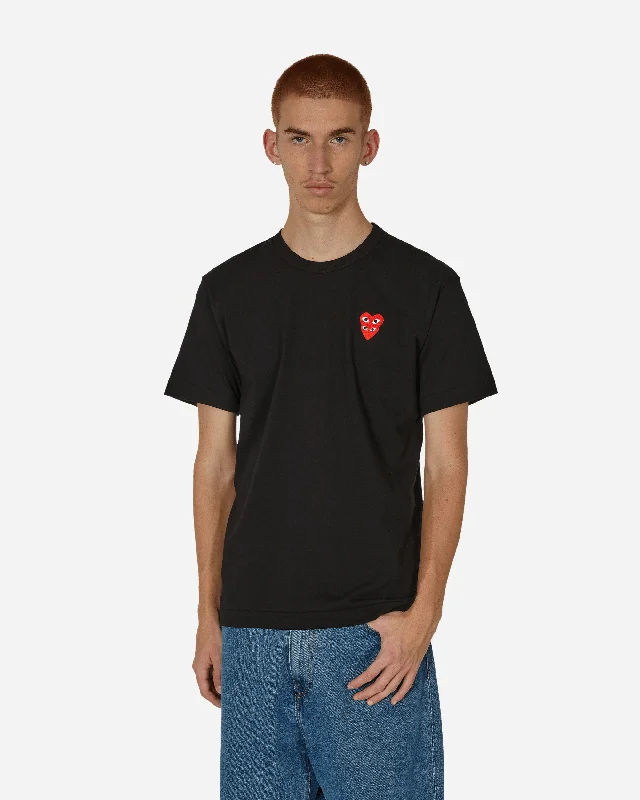 Men’s lightweight performance top-Double Heart T-Shirt Black