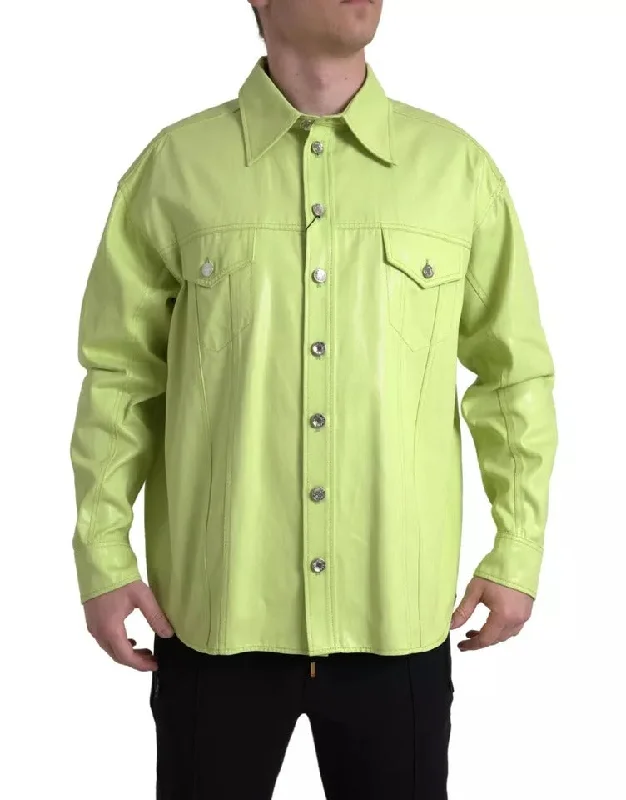 Men’s slim-fit poplin shirt-Dolce & Gabbana  Cotton Colla Casual Button Down Men's Shirt (Pre-Owned)