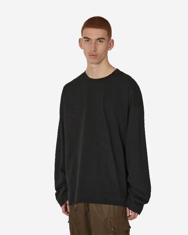 Men’s trendy solid top-Oversized Longsleeve T-Shirt Black