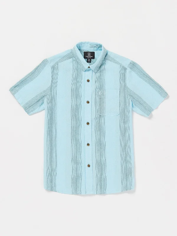 Men’s trendy chambray shirt-Big Boys Flaxstone Short Sleeve Shirt - Crystal Blue