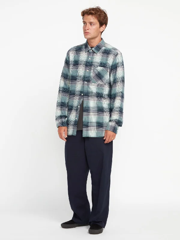 Men’s lightweight denim shirt-Glenstone Long Sleeve Shirt - Navy