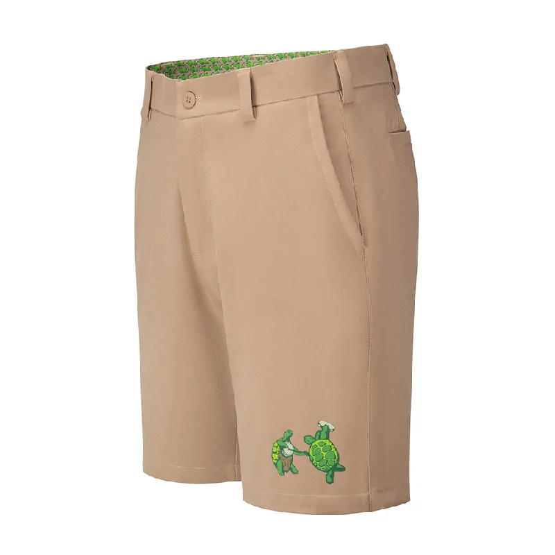 Men’s casual chino trousers-Grateful Dead| Elevated Hybrid Shorts | Turtles in Tan