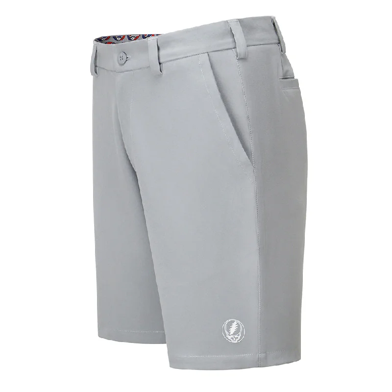 Men’s soft utility pants-Grateful Dead | Elevated Hybrid Shorts | Grey