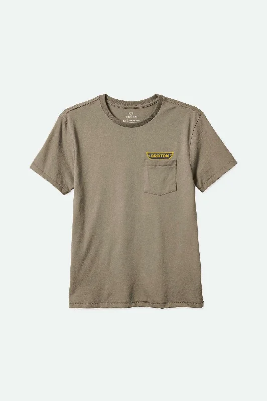 Men’s durable performance shirt-Graves S/S Pocket T-Shirt - Oatmeal