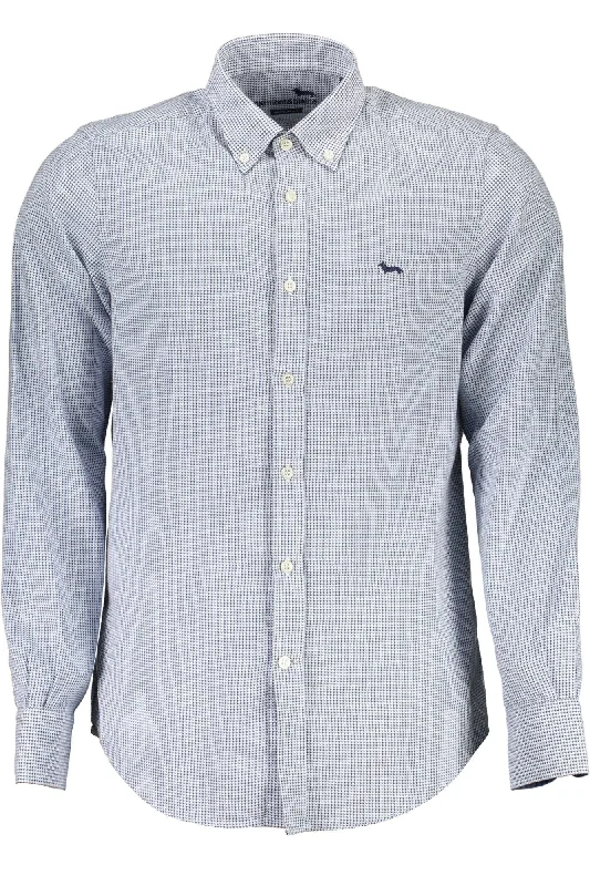 Men’s relaxed twill shirt-Harmont & Blaine Elegant blue Cotton Shirt for Men's Men